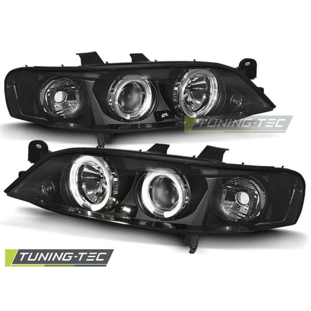 Přední světla angel eyes Opel Vectra B černé 99-02