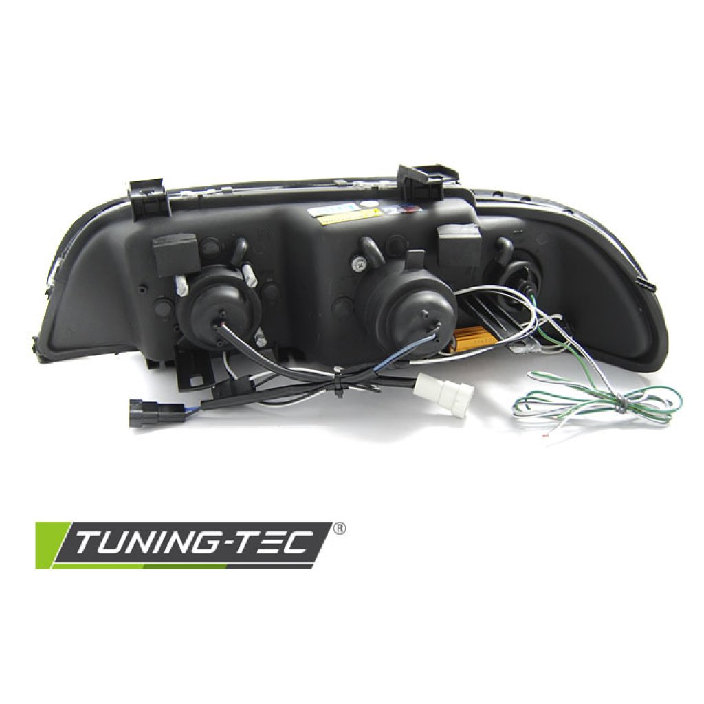 Přední světla angel eyes s LED BMW E39 95-03 černá