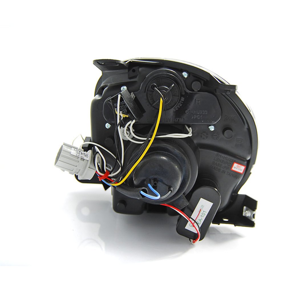 Přední světla angel eyes s LED Fiat 500 07- chrom