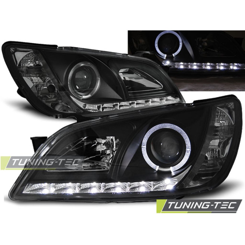 Přední světla angel eyes s LED světly LEXUS IS 98-05 černá