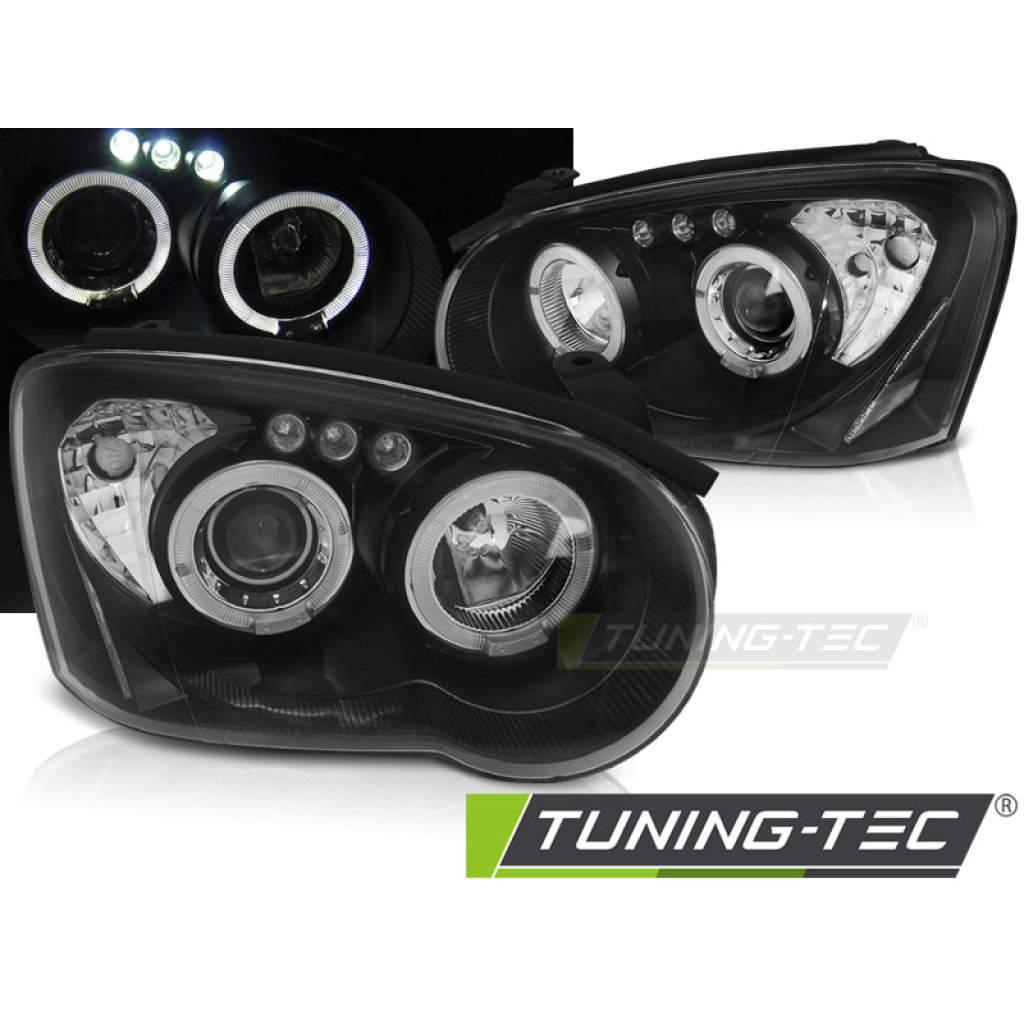 Přední světla angel eyes Subaru Impreza 03-05 černá
