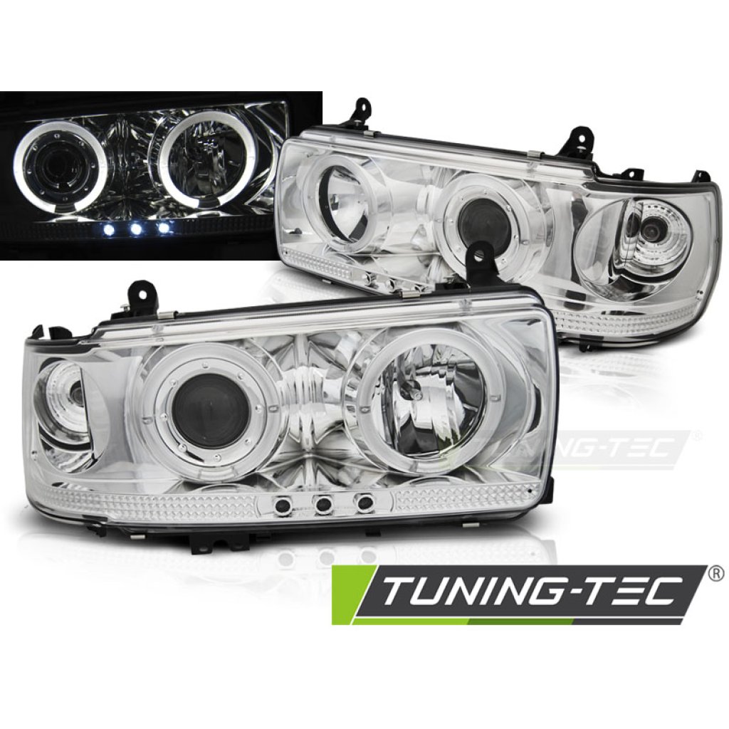 Přední světla angel eyes Toyota Land Cruiser 80 90-97 chrom