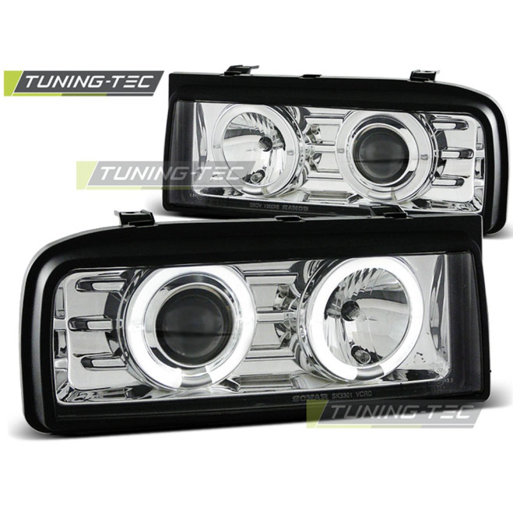 Přední světla angel eyes VW Corrado chromové