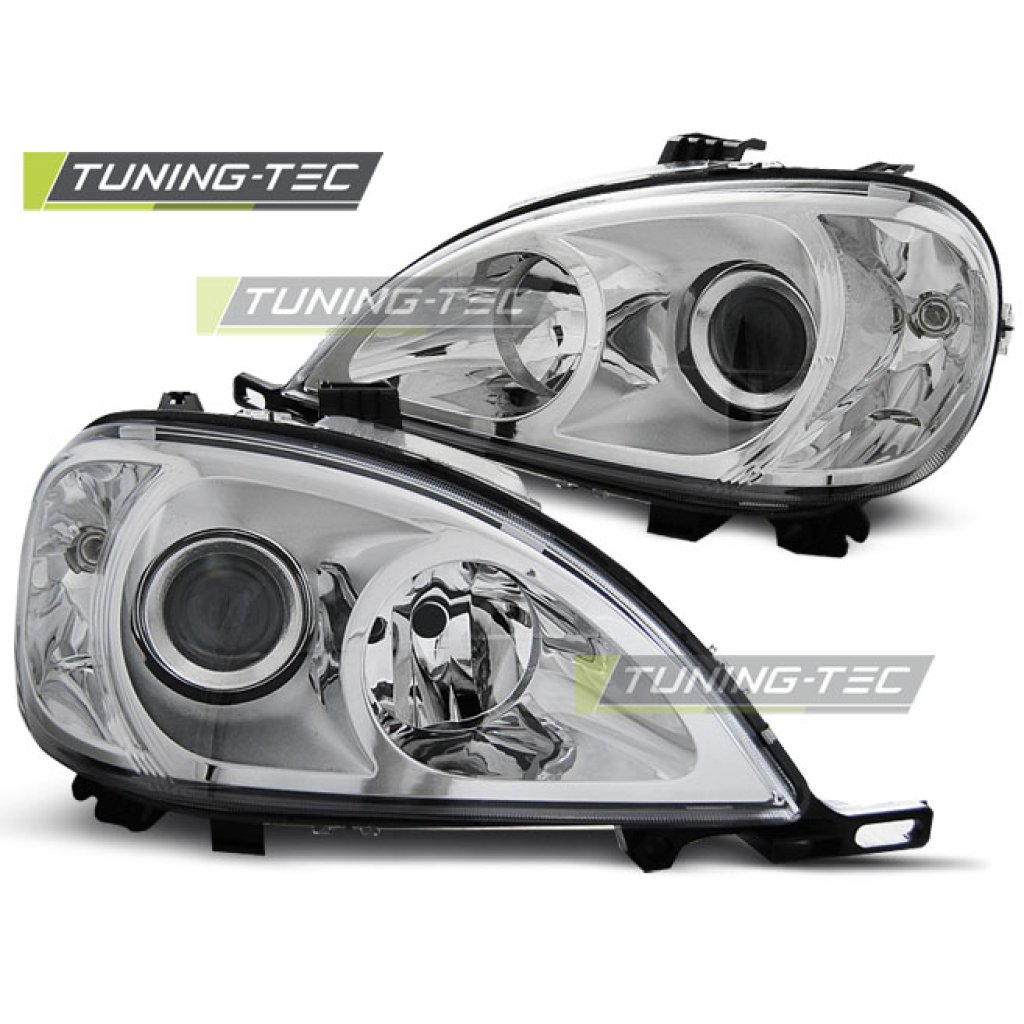 Přední světla čirá Mercedes Benz W163 98-01 chrom