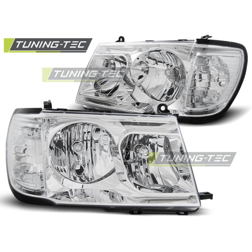 Přední světla čirá Toyota Land Cruiser FJ100 98-04 chrom