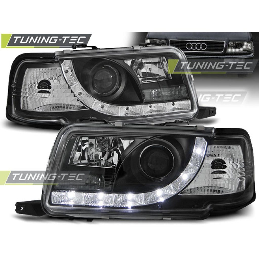 Přední světla Devil eyes AUDI 80 91-96 černá