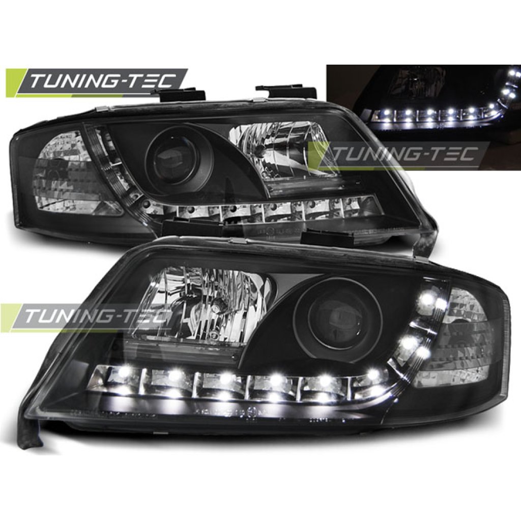 Přední světla Devil eyes AUDI A6 4B C5 97-01 černá