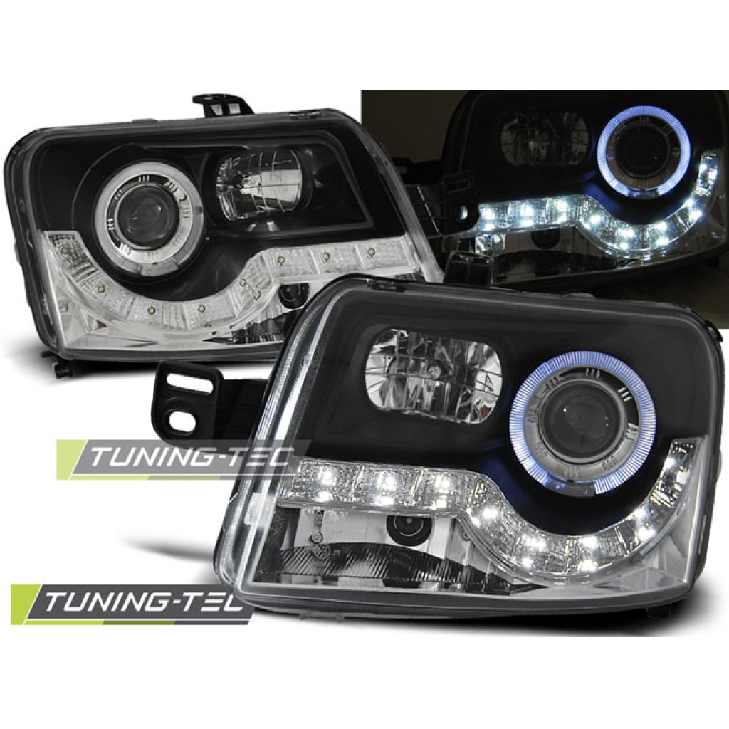 Přední světla Devil Eyes Fiat Panda 03- černé