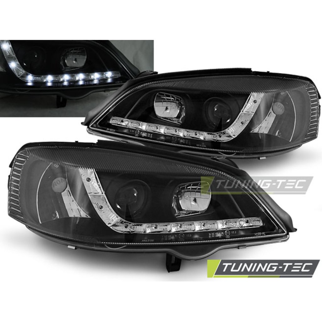 Přední světla Devil Eyes Opel Astra G černé
