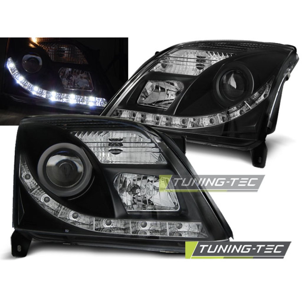 Přední světla Devil eyes Opel Vectra C 02-05 černá