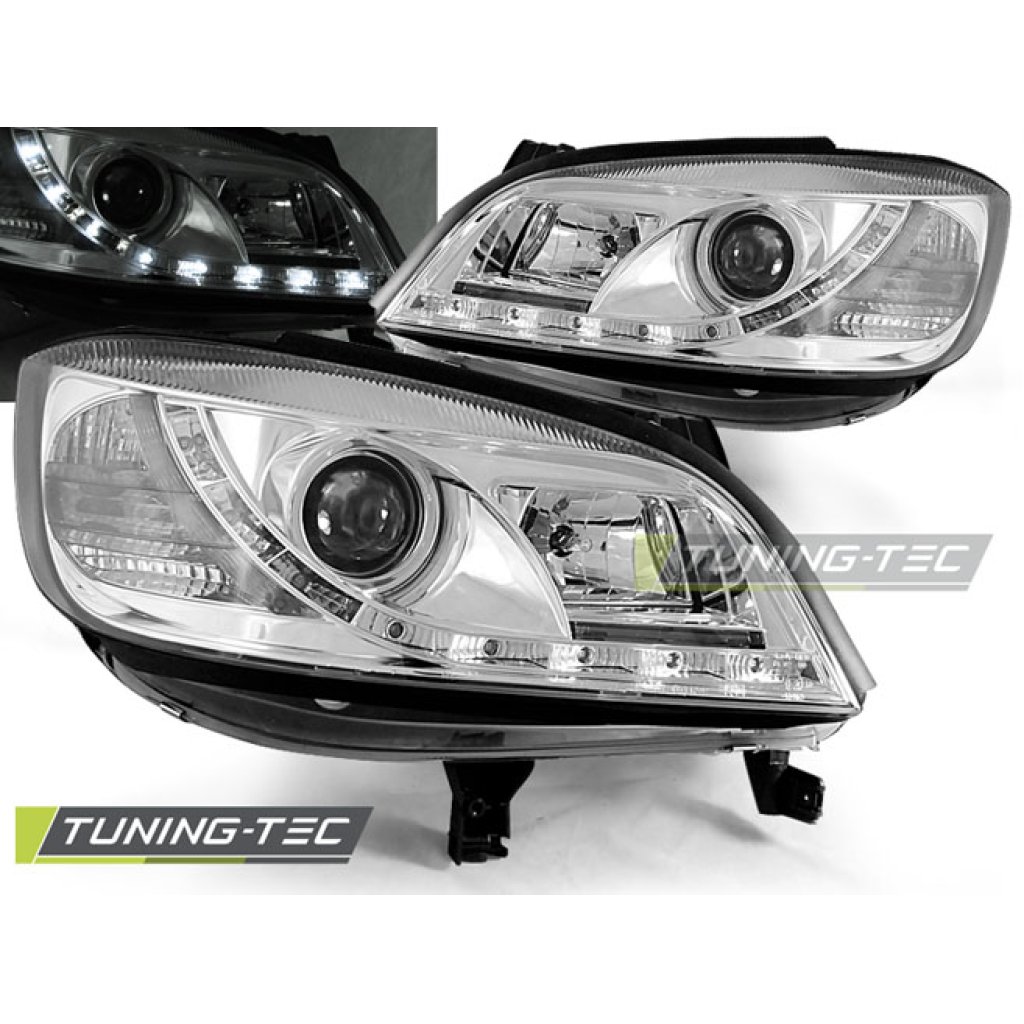 Přední světla Devil Eyes Opel Zafira A 99-05 chrom