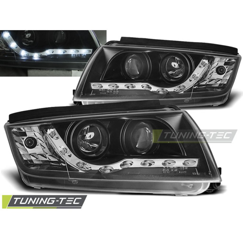 Přední světla Devil Eyes Škoda Fabia 99-07 černá