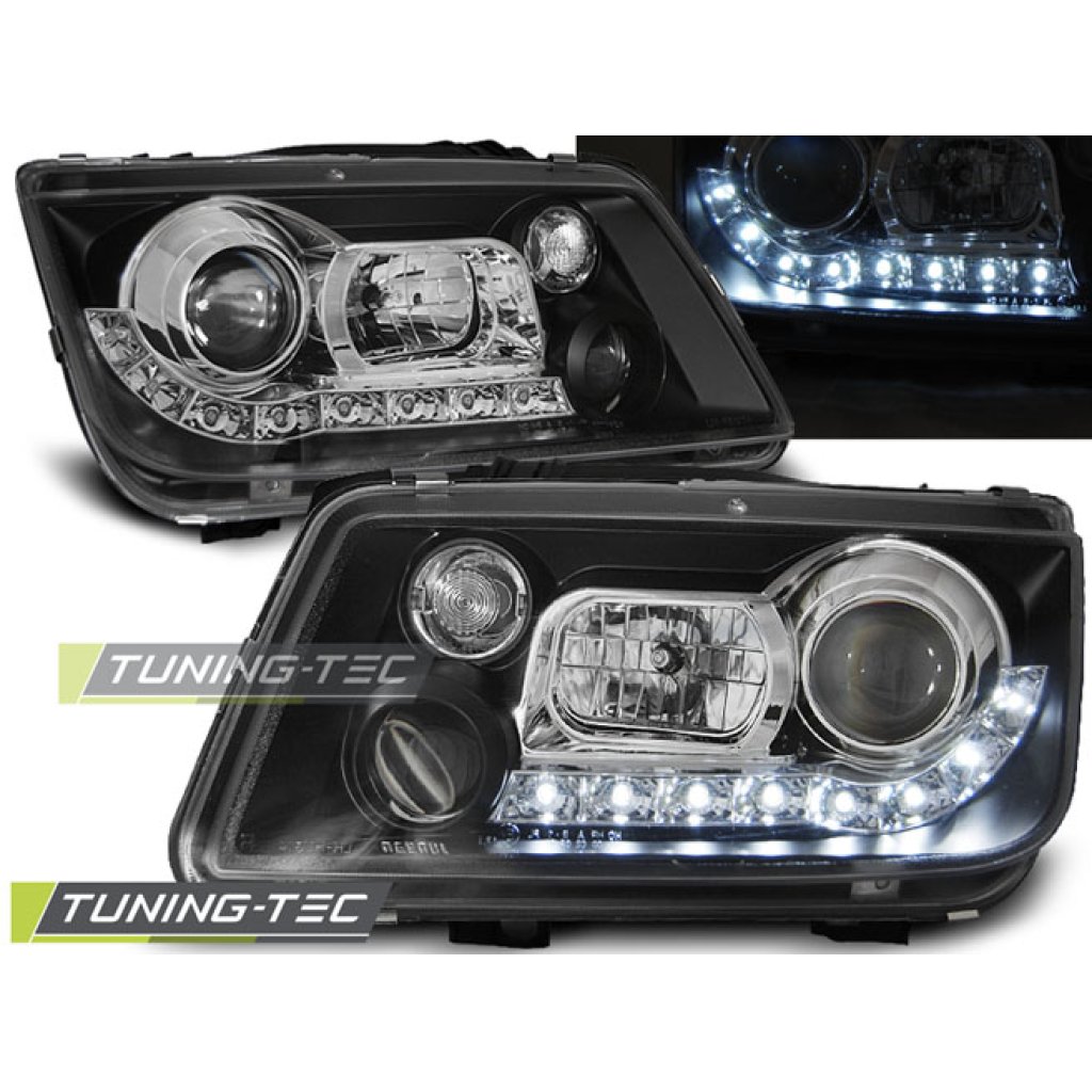 Přední světla Devil Eyes VW Bora černá