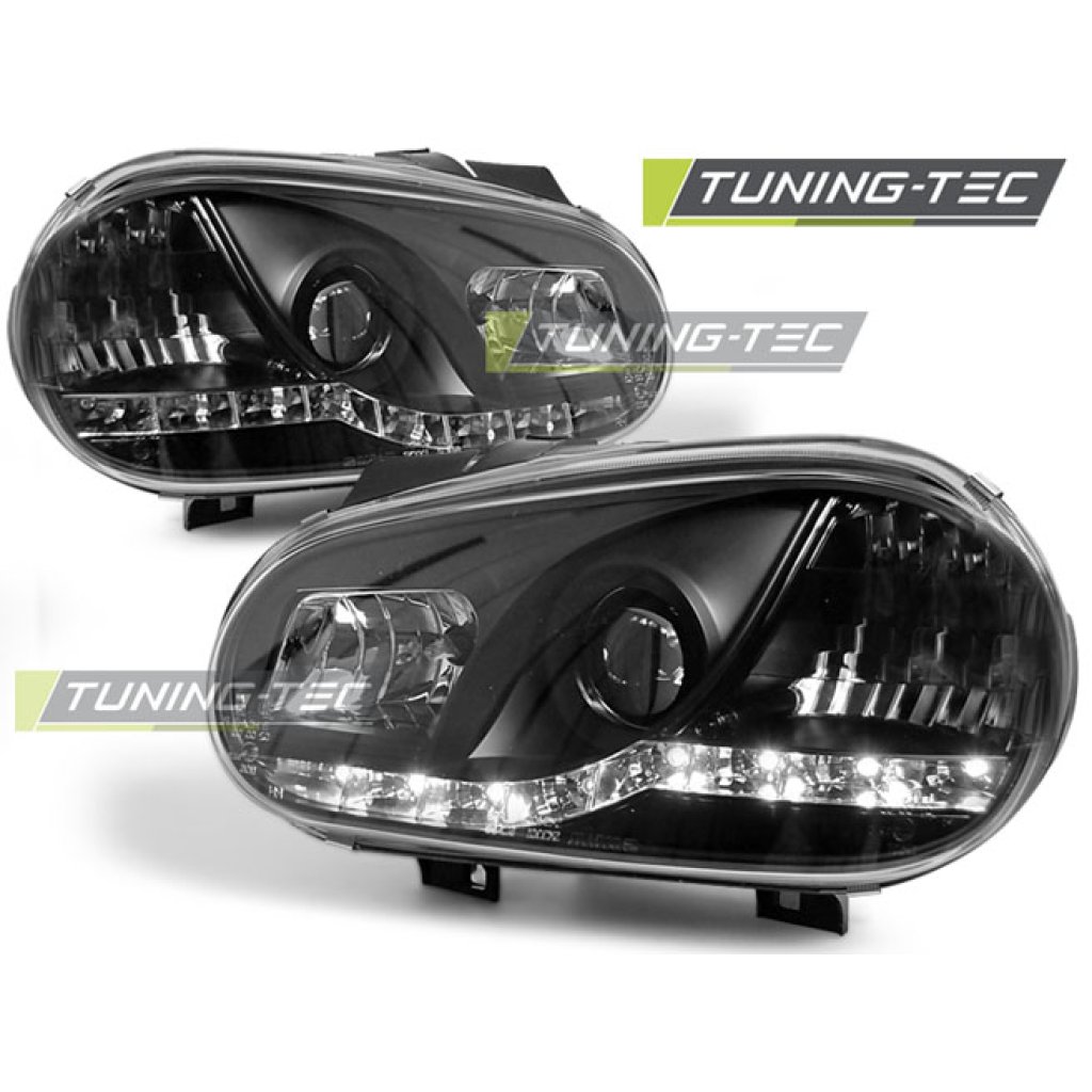 Přední světla Devil Eyes VW Golf 4 98-04 černé