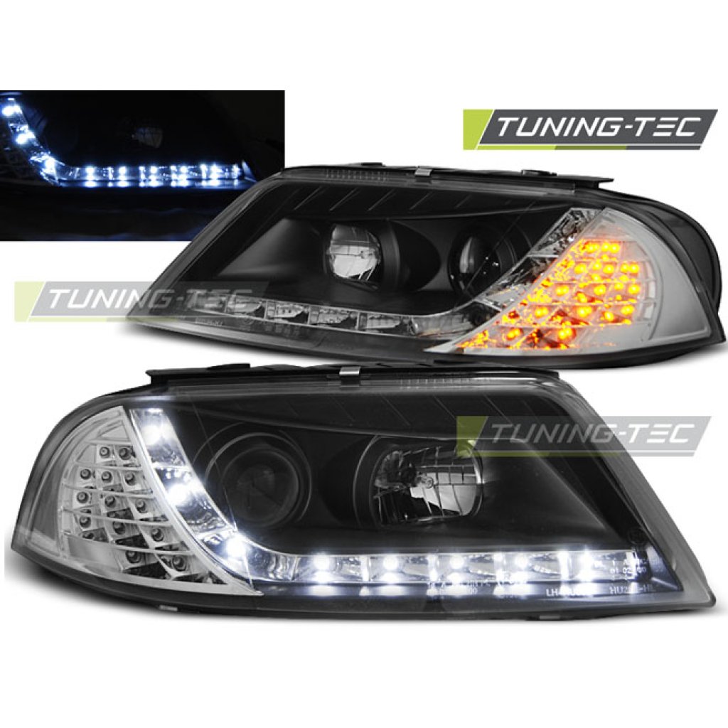 Přední světla Devil Eyes VW Passat 3BG 00-04 černá LED blinkr
