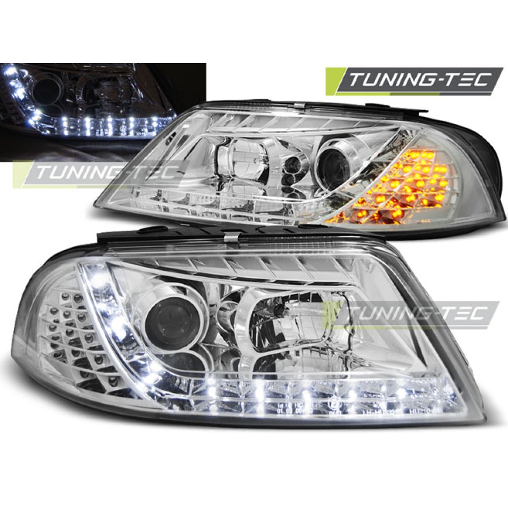 Přední světla Devil Eyes VW Passat 3BG 00-04 chrom LED blinkr