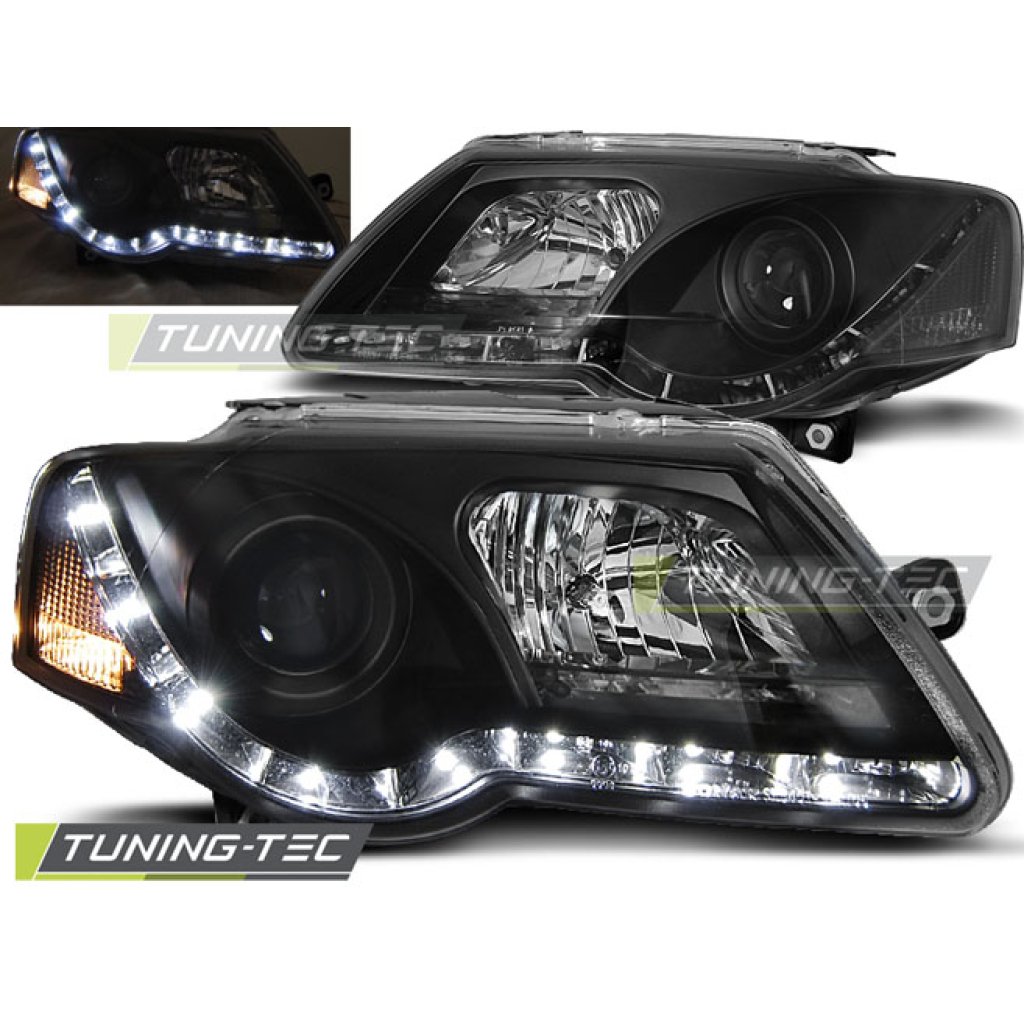 Přední světla Devil Eyes VW Passat 3C 05+ černá