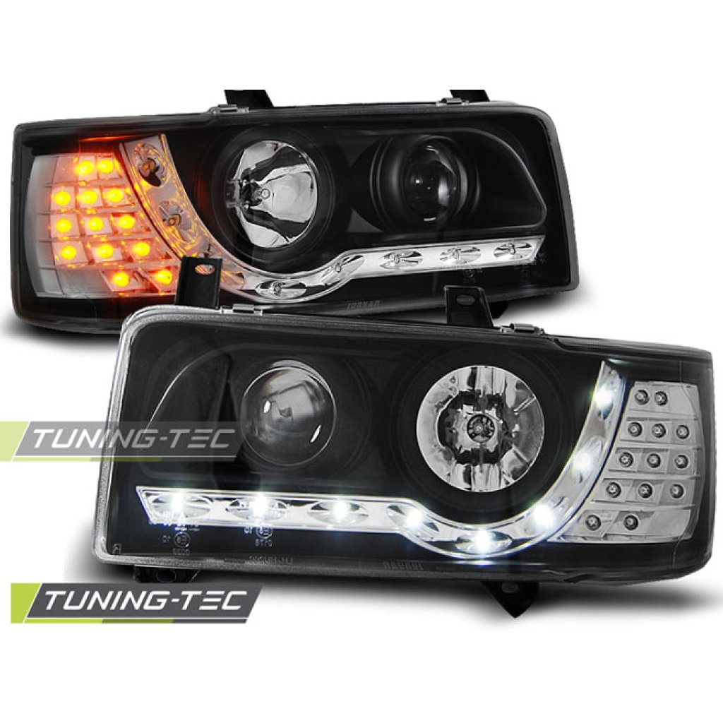 Přední světla Devil Eyes VW T4 90-03 černá