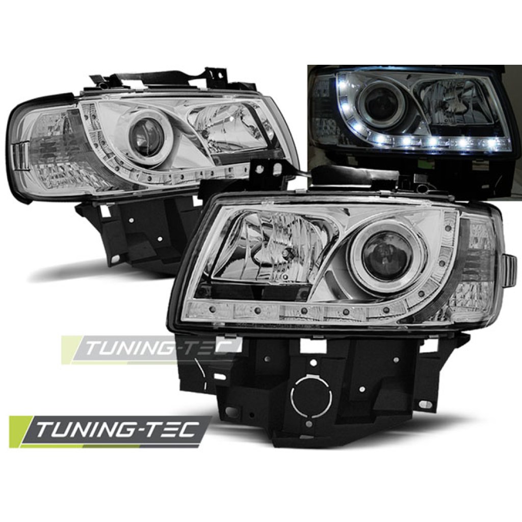 Přední světla Devil Eyes VW T4 (96-03) chromové