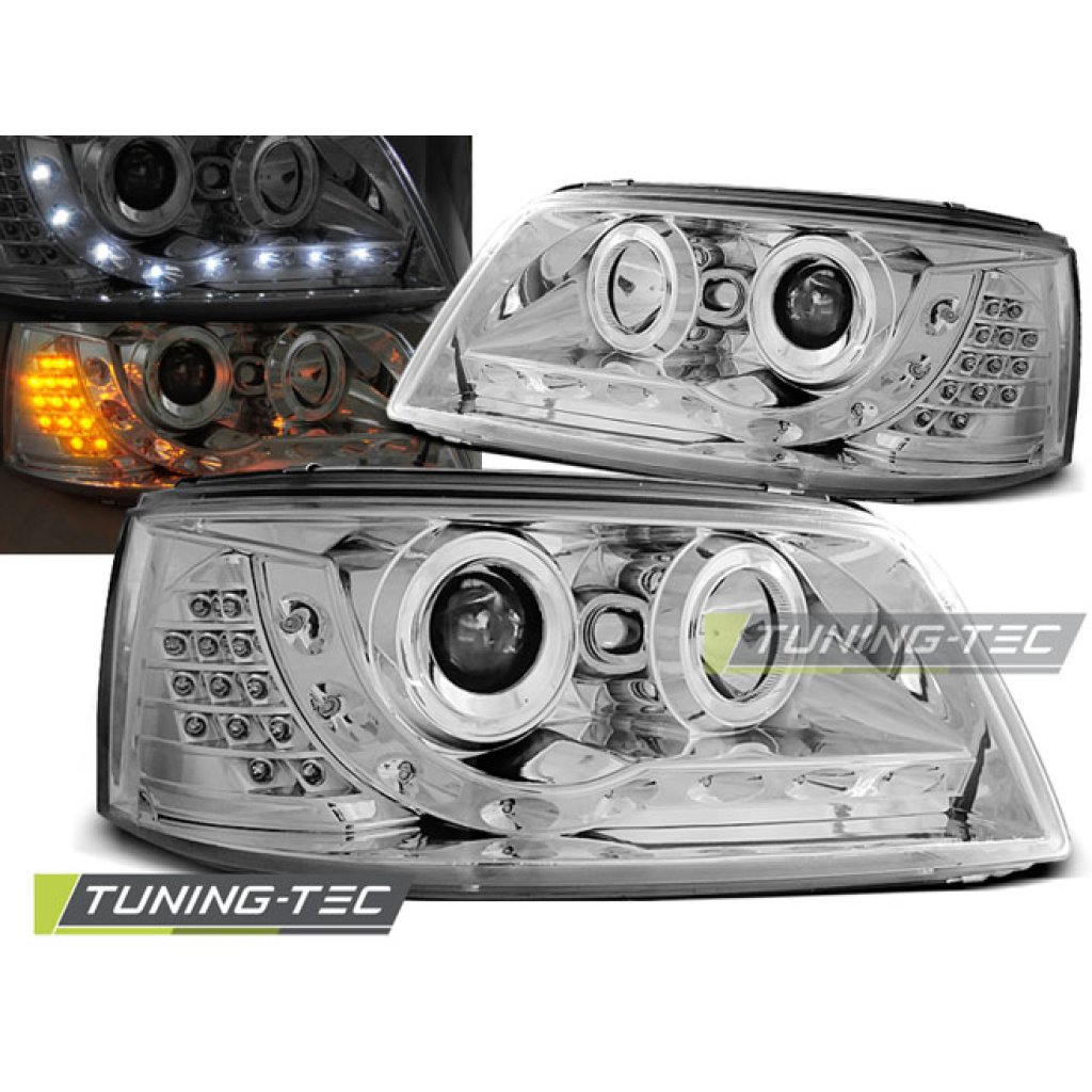 Přední světla Devil Eyes VW T5 03+ chrom
