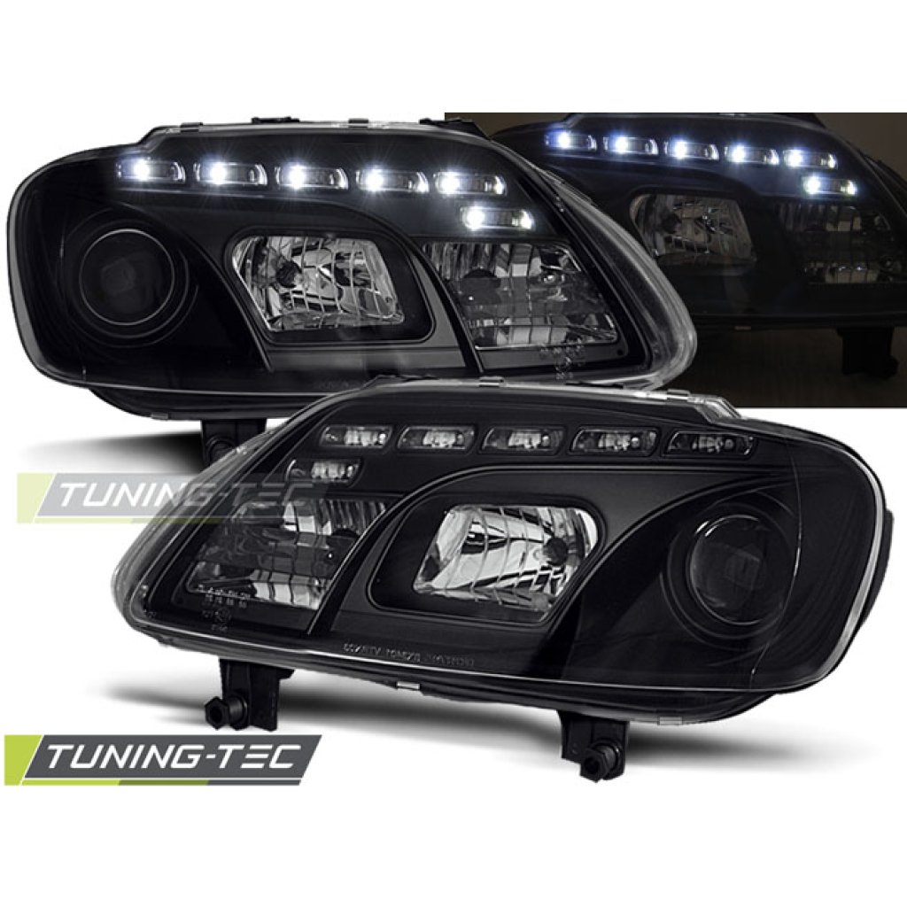 Přední světla Devil Eyes VW Touran 1T 03-06 černá