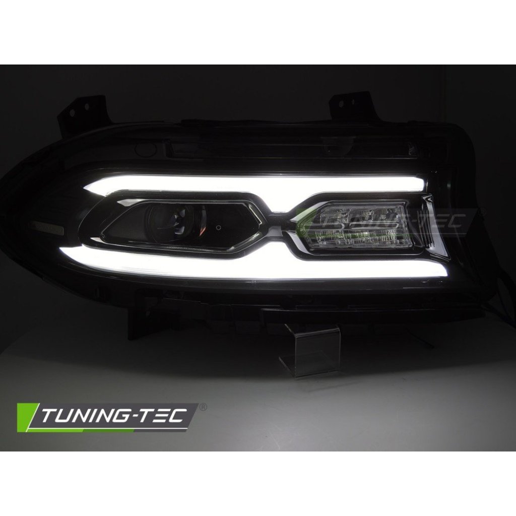 Přední světla FULL LED pro DODGE CHARGER 2014-2023 černá