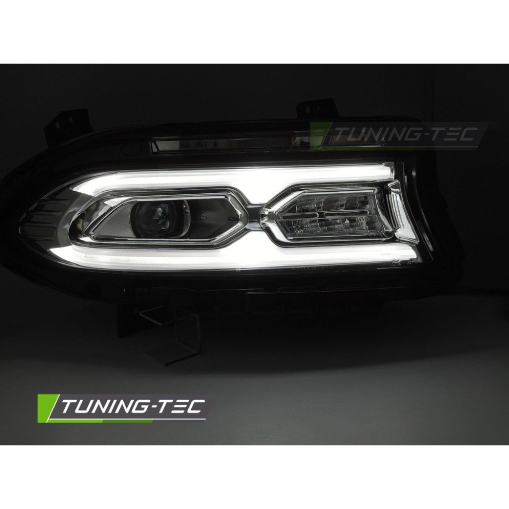 Přední světla FULL LED pro DODGE CHARGER 2014-2023 chrom