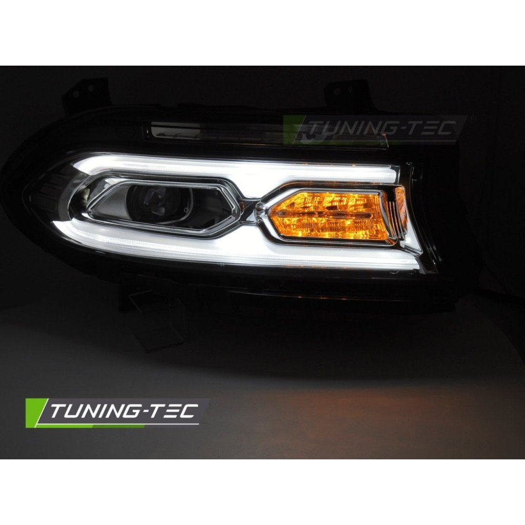Přední světla FULL LED pro DODGE CHARGER 2014-2023 chrom