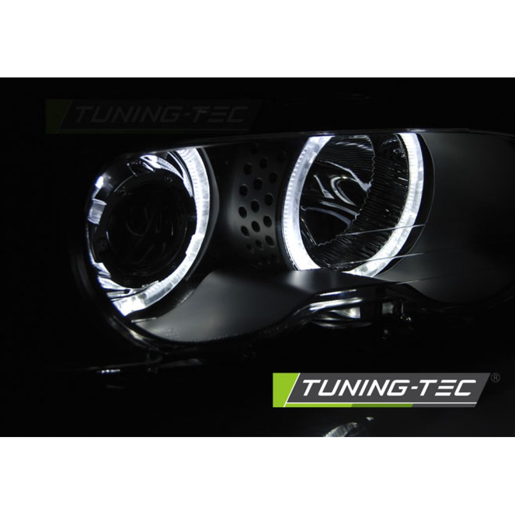 Přední světla LED Angel eyes BMW E46 coupe/cabrio 99-03 černá