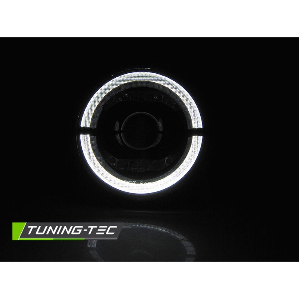Přední světla LED angel eyes Jeep Wrangler TJ/LJ/JK 96-18 černá
