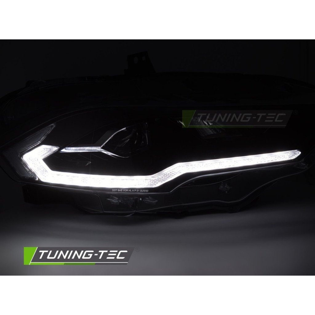 Přední světla LED, LED denní světla pro FORD MUSTANG 2018-2021 černá