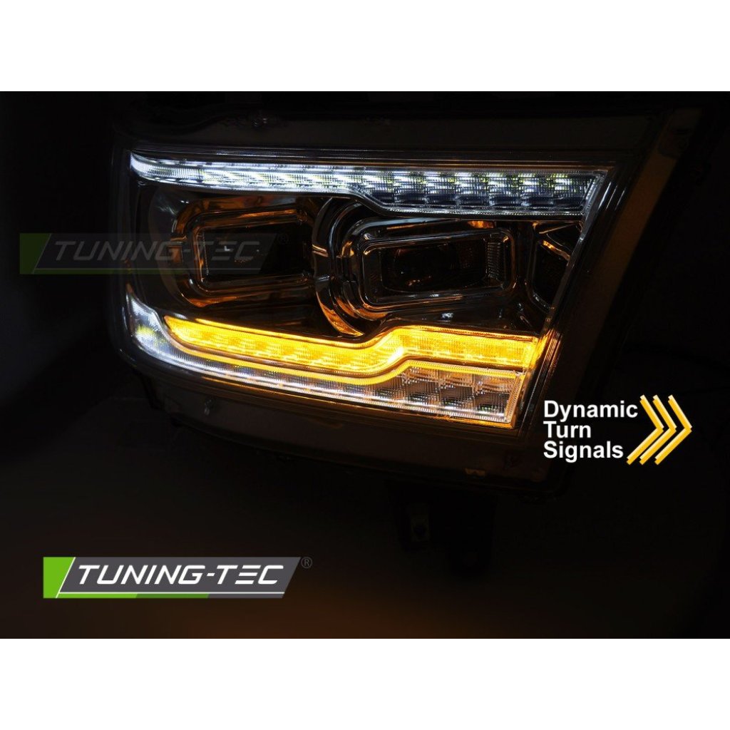 Přední světla LED pro DODGE RAM 2019-2022 chromová