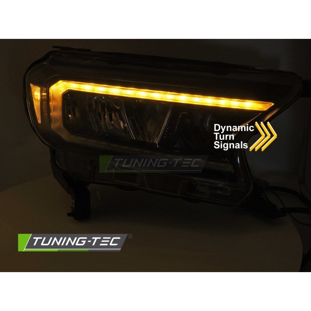 Přední světla LED pro FORD RANGER V 2016-2022 černá