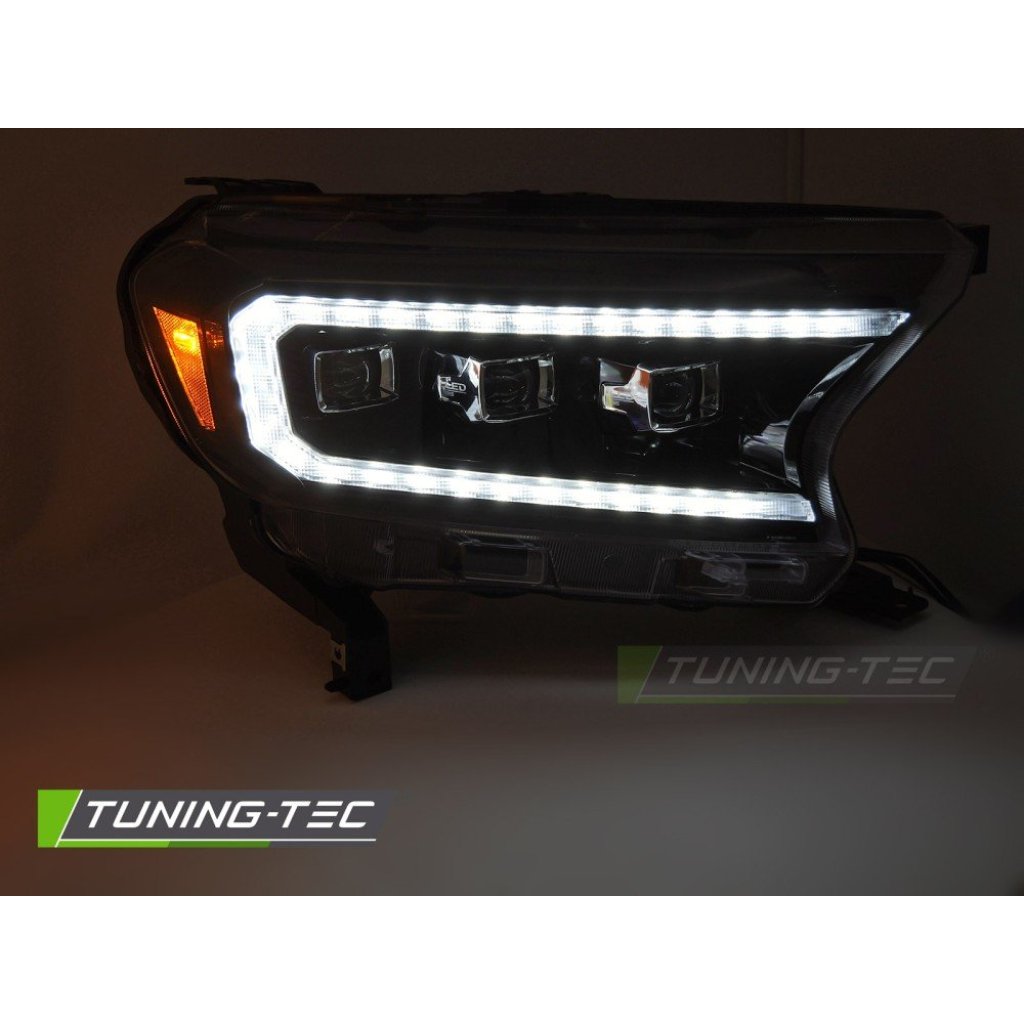 Přední světla LED pro FORD RANGER V 2016-2022 černá