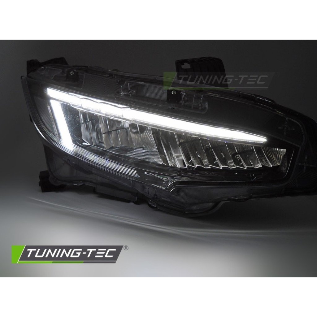 Přední světla LED pro HONDA CIVIC X 2016-2021 černá