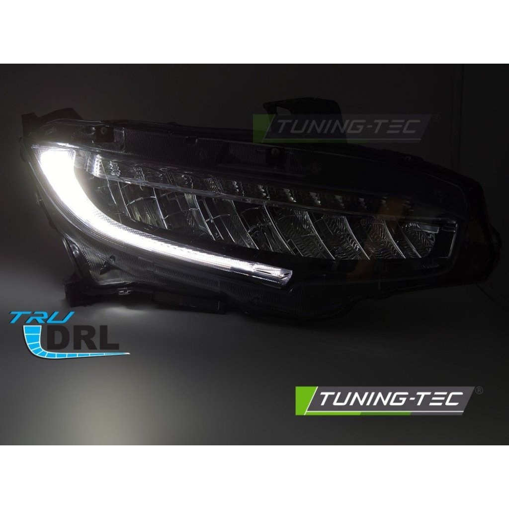 Přední světla LED pro HONDA CIVIC X 2016-2021 černá