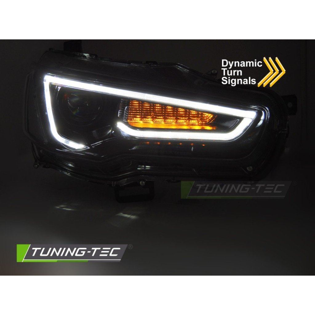 Přední světla LED pro MITSUBISHI LANCER 8 2008-2016 černá