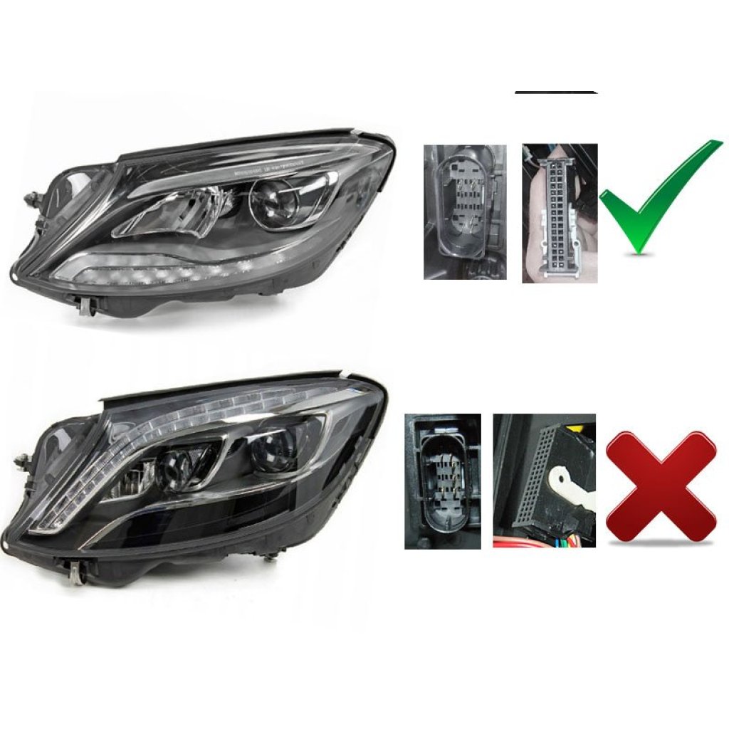 Přední světla LED projector Mercedes-Benz S W222 13-17 černá