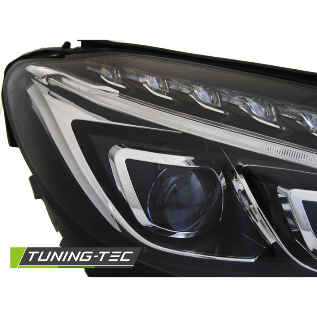 Přední světla LED projektor, s LED denními světly, Mercedes-Benz C W205 14-18 černá