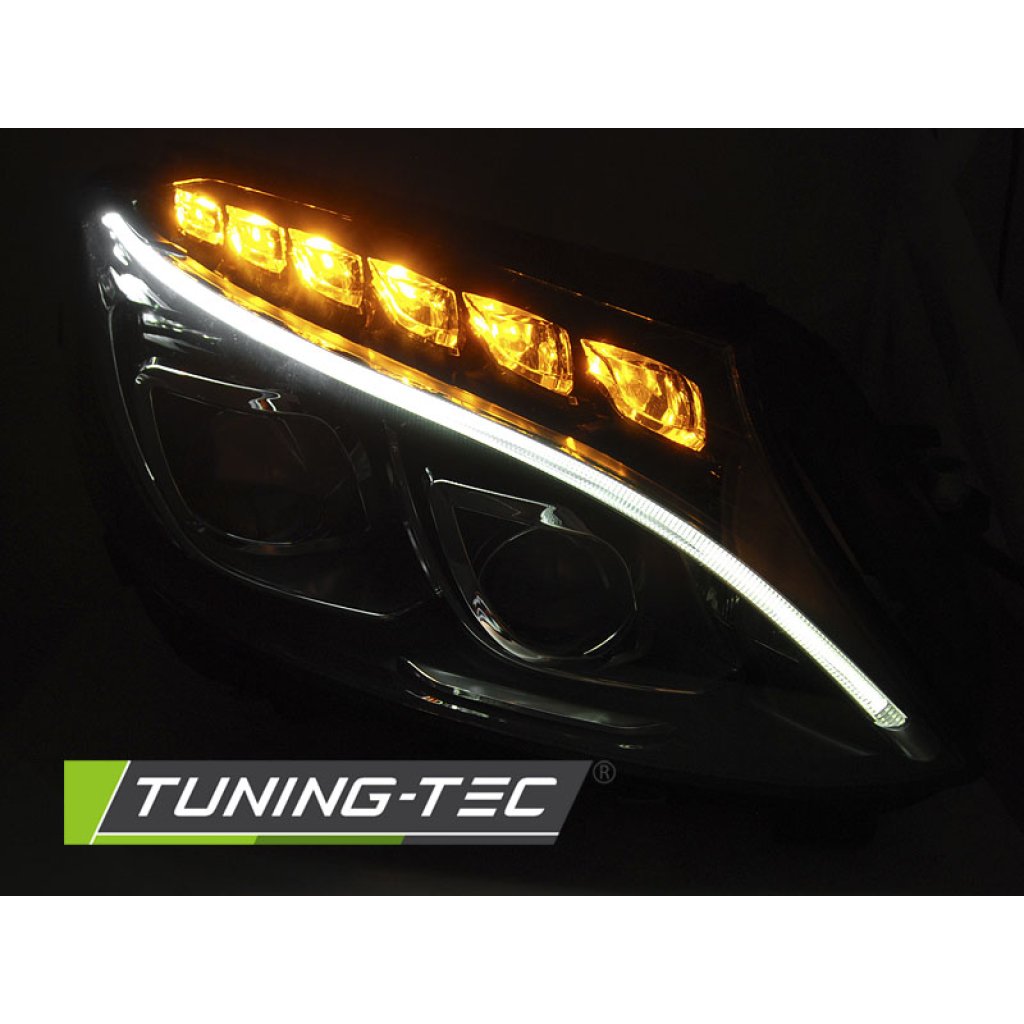 Přední světla LED projektor, s LED denními světly, Mercedes-Benz C W205 14-18 černá