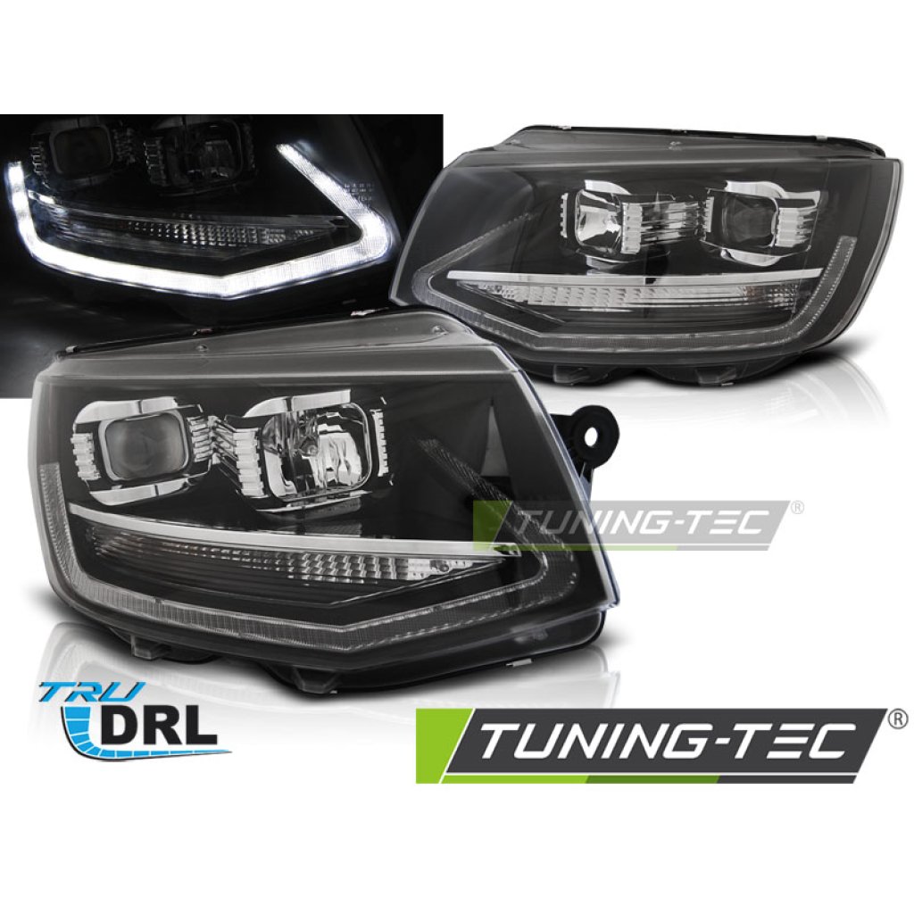 Přední světla LED s denními světly VW T6 černá