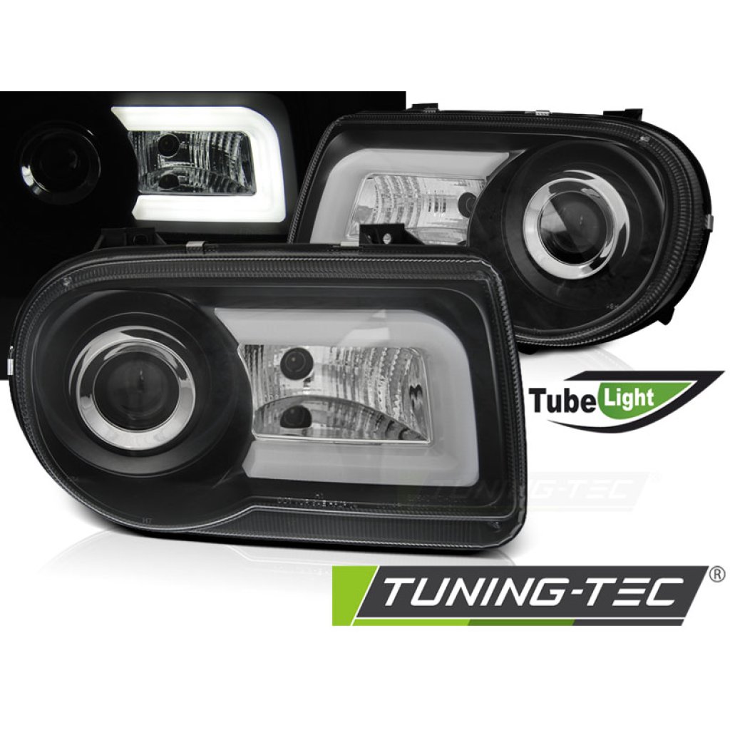 Přední světla LED TubeLights Chrysler 300C 05-10 černá