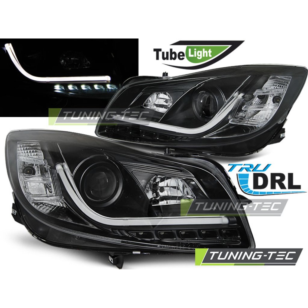 Přední světla LED TubeLights Opel Insignia 08-12 černá