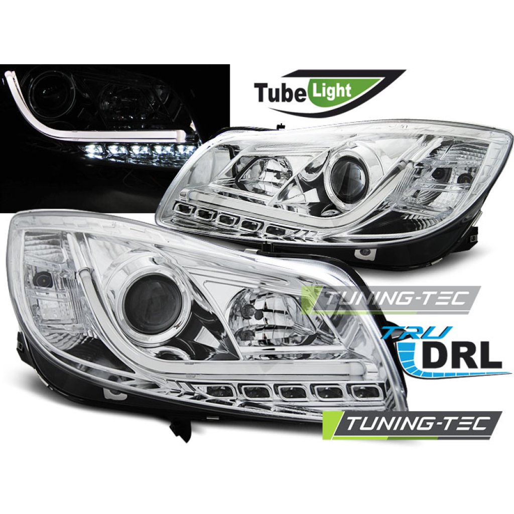 Přední světla LED TubeLights Opel Insignia 08-12 chrom