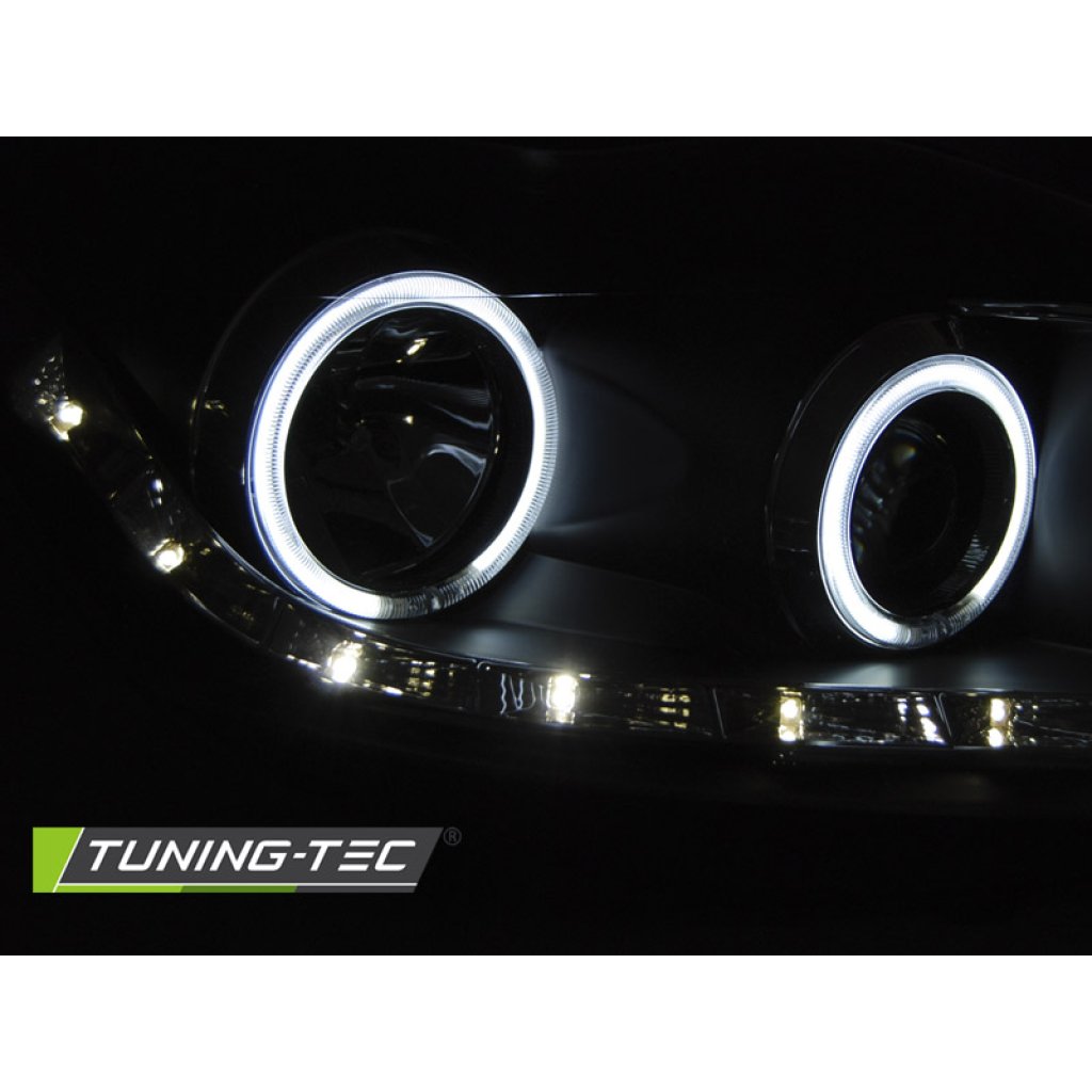 Přední světla s CCFL Angel Eyes a LED Ford Focus II 08-10 černá
