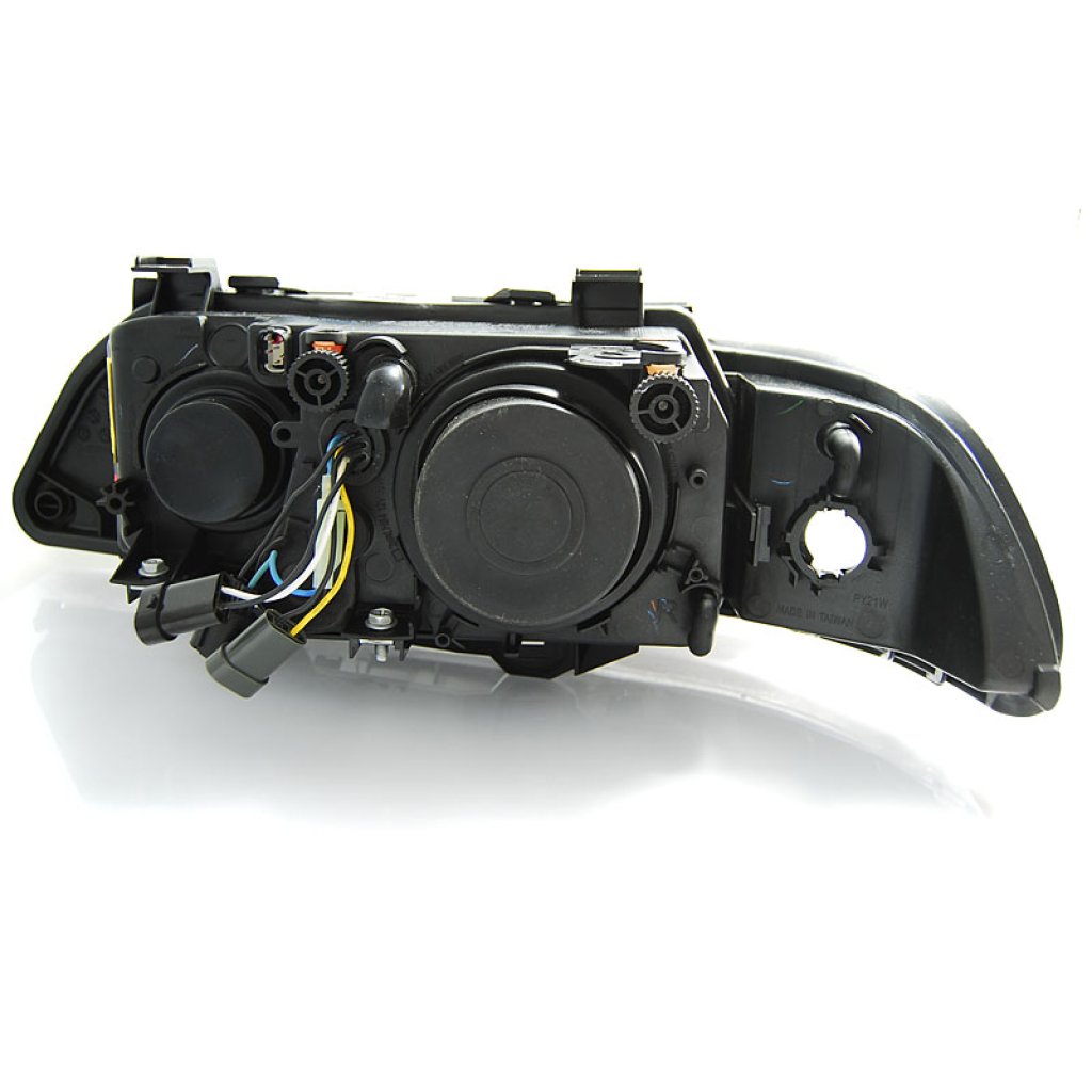 Přední světla s LED angel eyes BMW 5 E39 černá