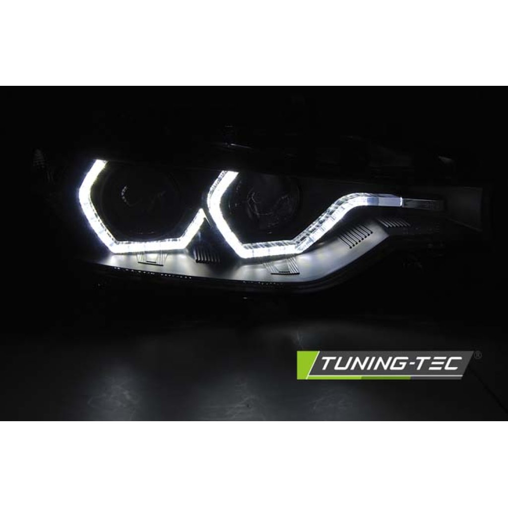 Přední světla s LED Angel Eyes DRL BMW 3 F30/F31 10-15 černá