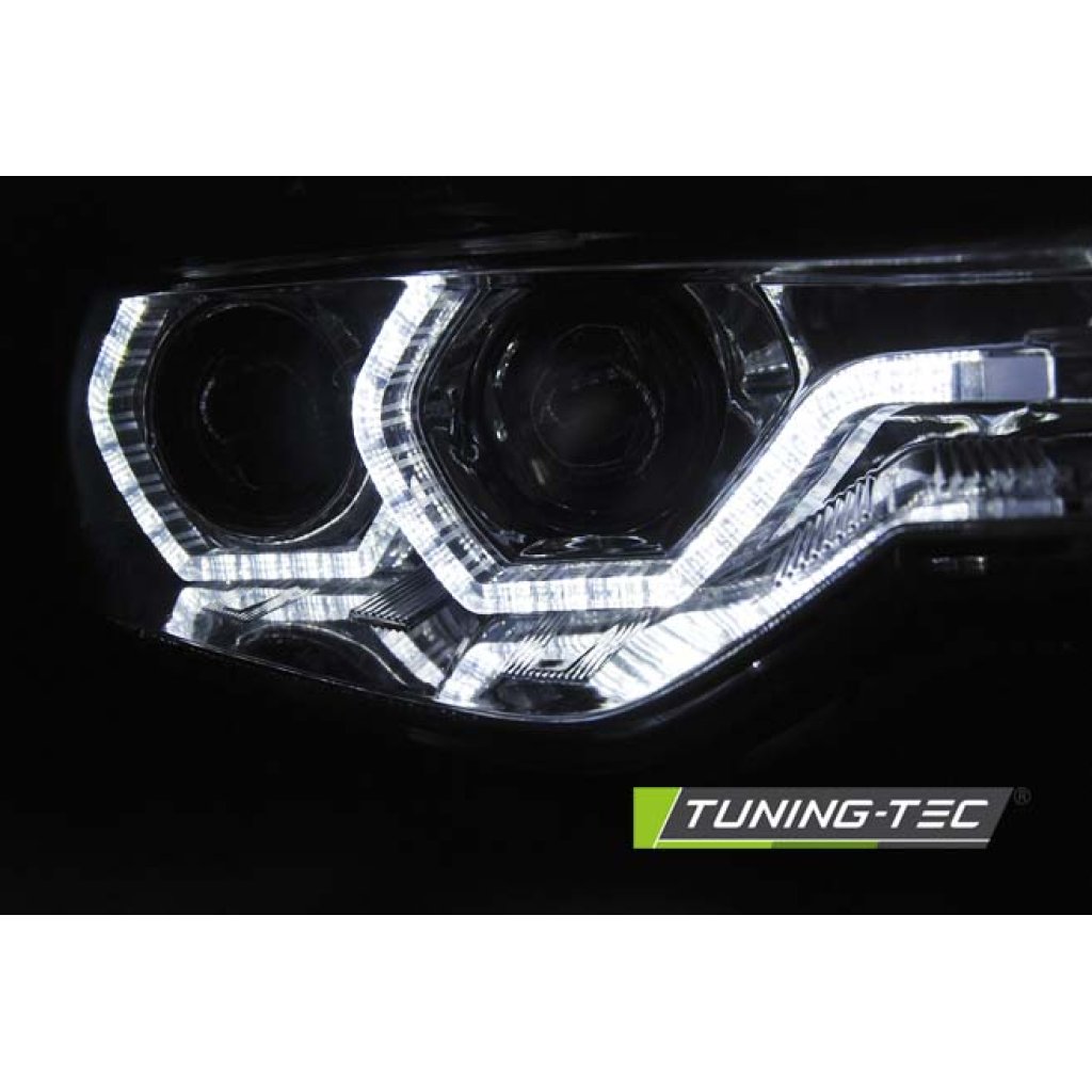 Přední světla s LED Angel Eyes DRL BMW 3 F30/F31 LCI 15-18 chromová