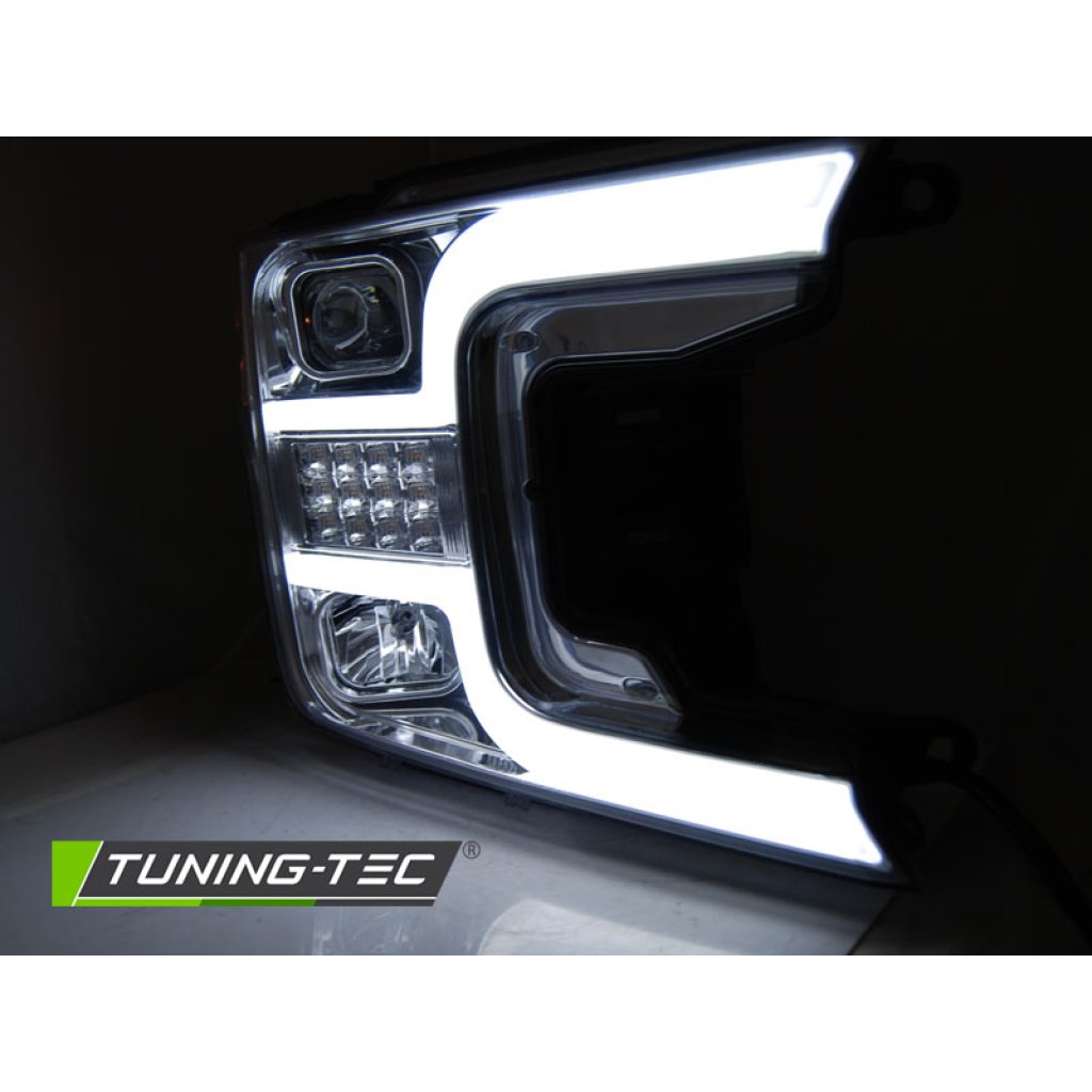 Přední světla s LED bar, LED dynamickým blinkrem Ford F150 MK13 17-20 chromová