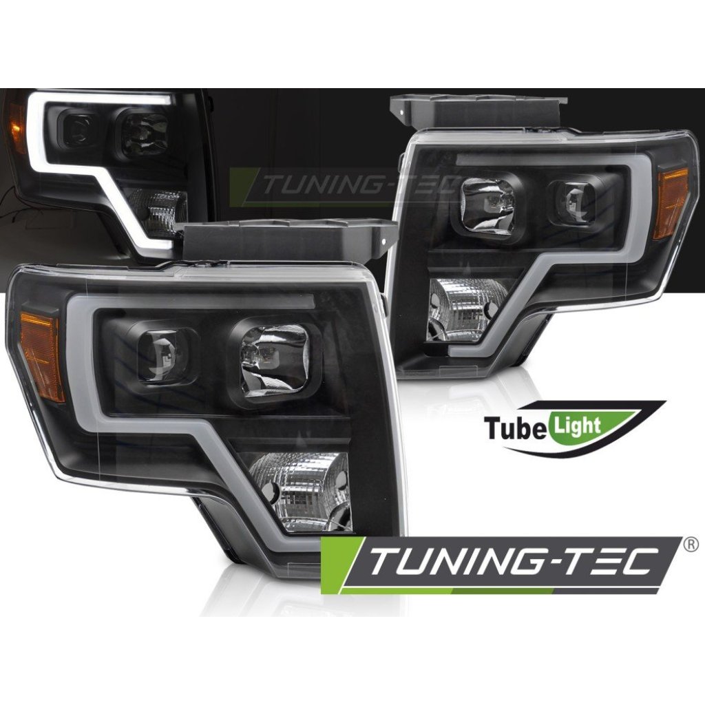 Přední světla s LED BAR pro FORD F150 MK12 2008-2014 černá